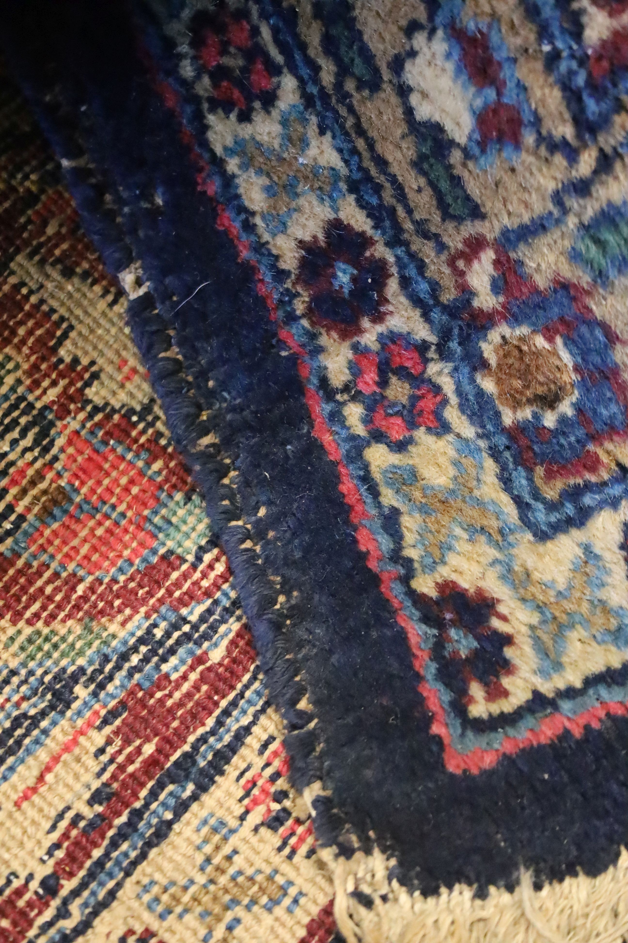 A Tabriz/Meshed blue ground carpet